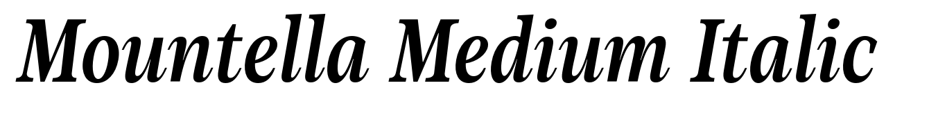Mountella Medium Italic